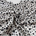 Light-Weight Satin - Black and White Leopard Print-Fabric-FabricSight