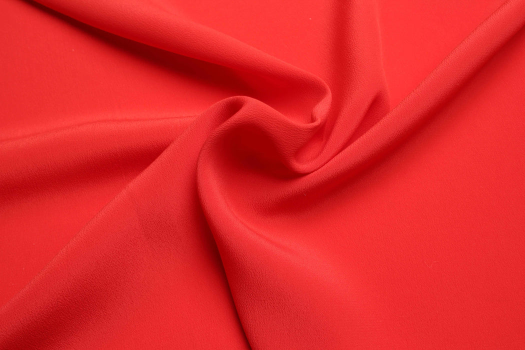 swatch-Light-Weight Silk Acetate Georgette - Red-Fabric-FabricSight