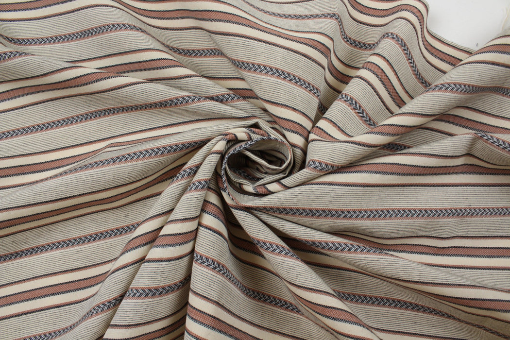 Lightweight Cotton Blend Jacquard - Stripes-Fabric-FabricSight