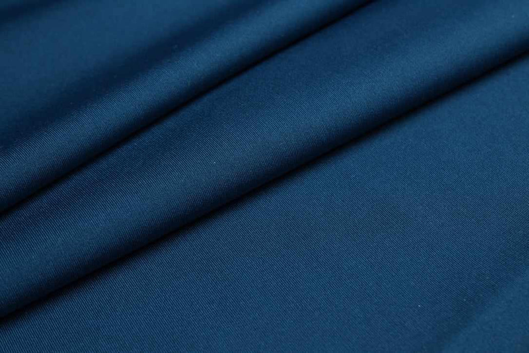 Lightweight Interlock Polyamide for Swimwear and Sportswear - Seaport Blue - Remnant-Remnant-FabricSight