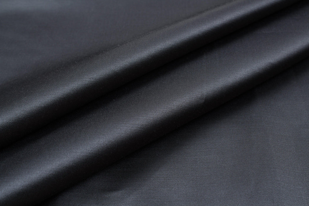 Lightweight Satin Twill Polyester - Dark Grey-Fabric-FabricSight