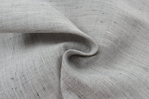 Linen Blend Slubbed Canvas - Yarn Dyed - Grey-Fabric-FabricSight