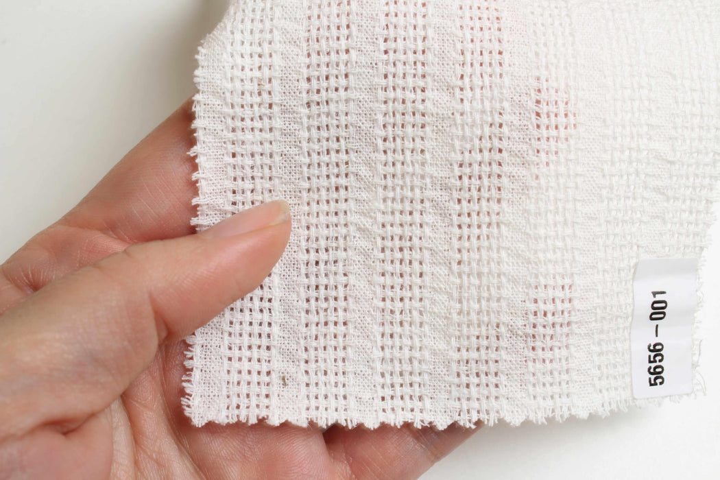 Linen Cotton Barré Etamine – Washed Texture – European Flax Blend-Fabric-FabricSight