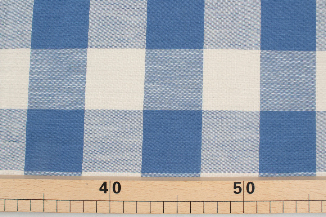 Linen Cotton Bicolor Gingham for Shirts and Dresses-Fabric-FabricSight