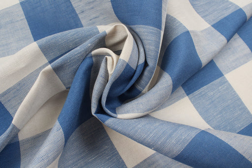 Linen Cotton Bicolor Gingham for Shirts and Dresses-Fabric-FabricSight