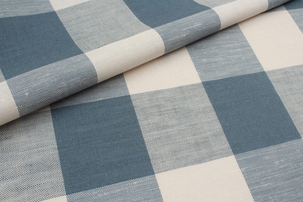 Linen Cotton Bicolor Gingham for Shirts and Dresses-Fabric-FabricSight