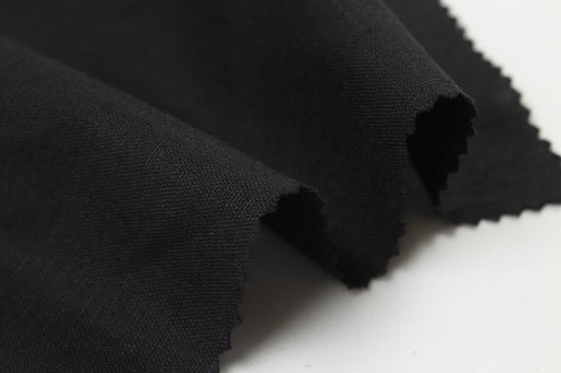 Linen Cotton Canvas - Mid-weight - Black-Fabric-FabricSight