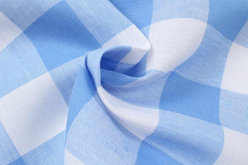 Linen Cotton Gingham - 4 colors - Navy-Fabric-FabricSight