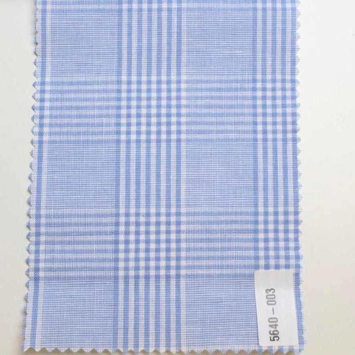 Linen Cotton Prince of Wales Check – White Base – European Flax & Organic Cotton-Fabric-FabricSight