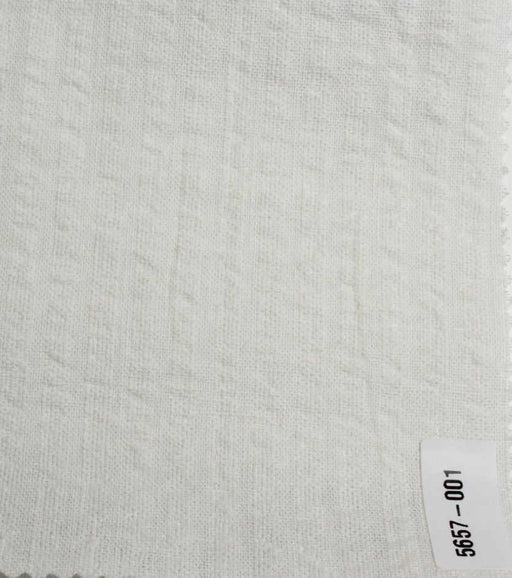 Linen Cotton Seersucker – Washed Texture – European Flax-Fabric-FabricSight