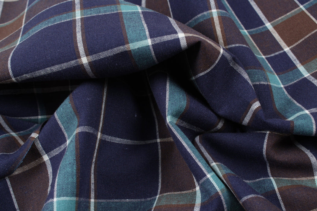 Linen Cotton Shirting - Checks - 4 designs available-Fabric-FabricSight