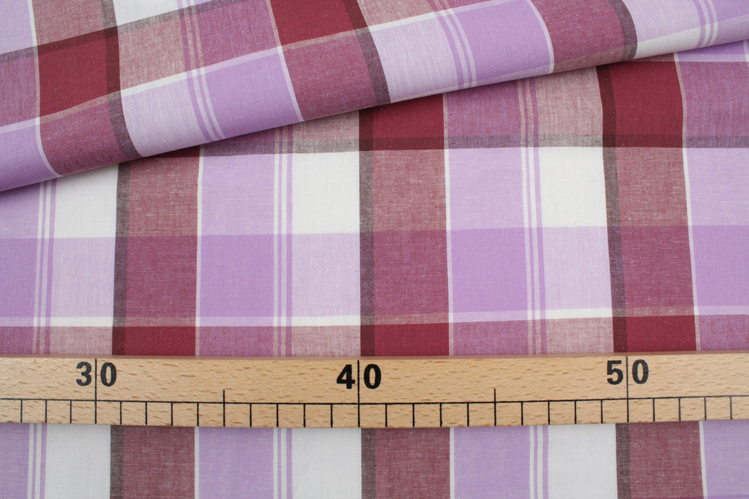 Linen Cotton Shirting - Checks - 4 designs available-Fabric-FabricSight