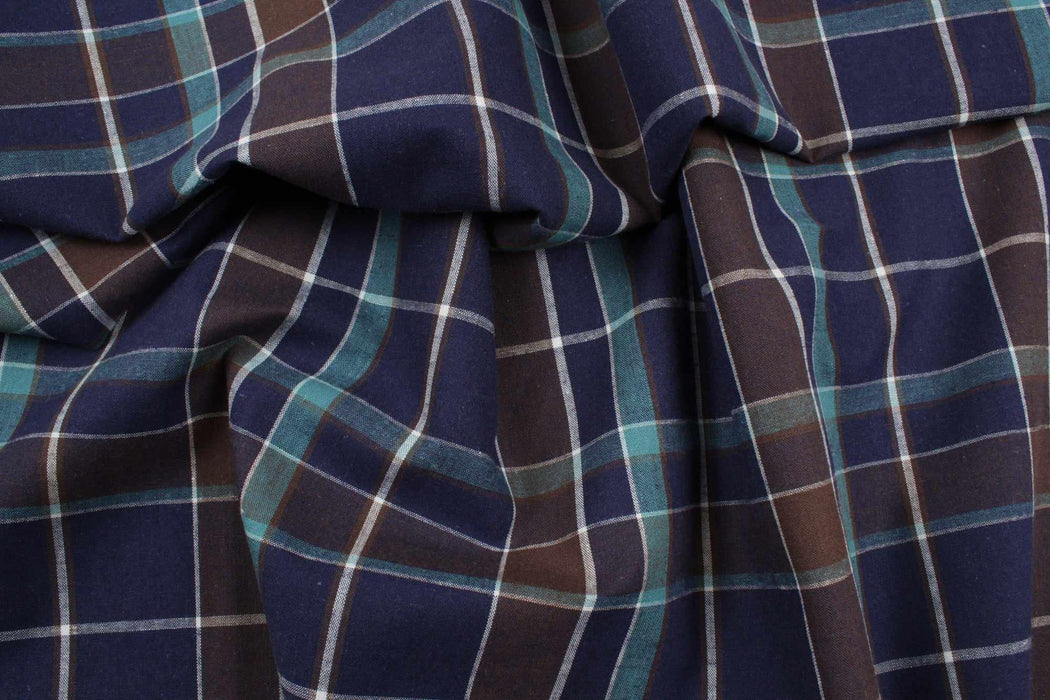 Linen Cotton Shirting - Checks - 4 designs available-Fabric-FabricSight
