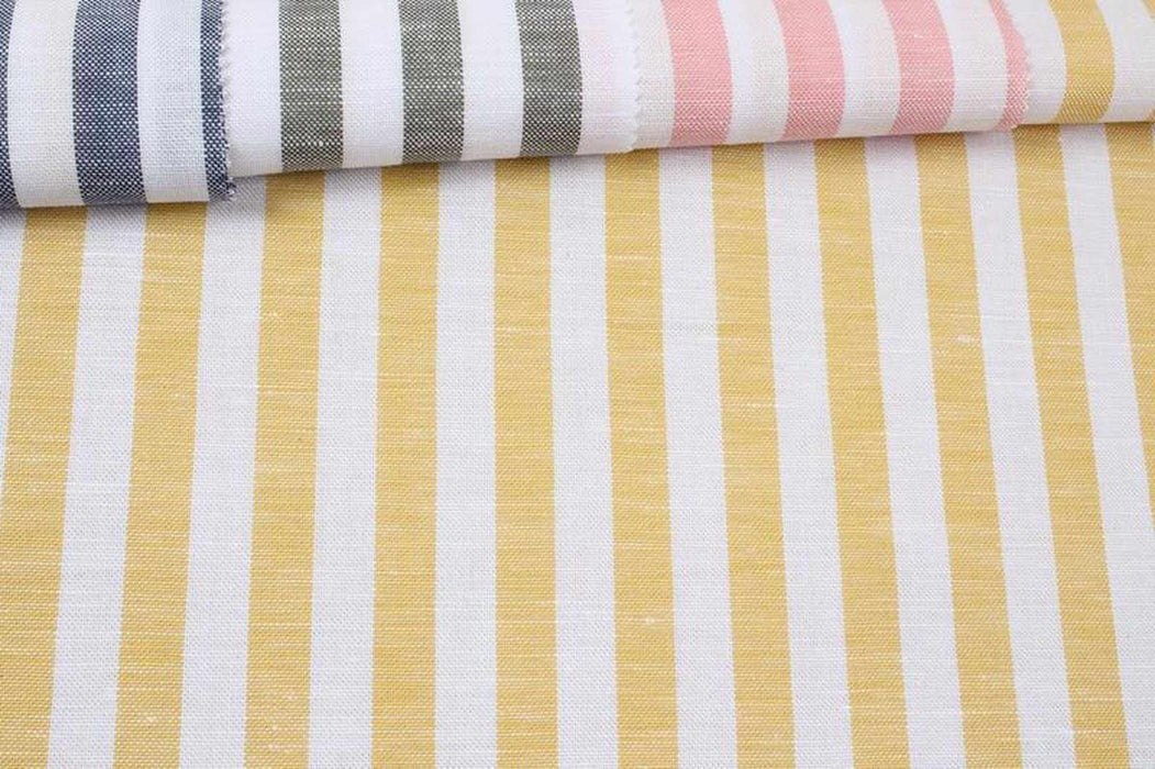 Linen Cotton Stripes - 5 colors-Fabric-FabricSight