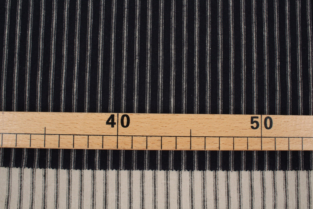 Linen Cotton for Bottoms - Stripes-Fabric-FabricSight