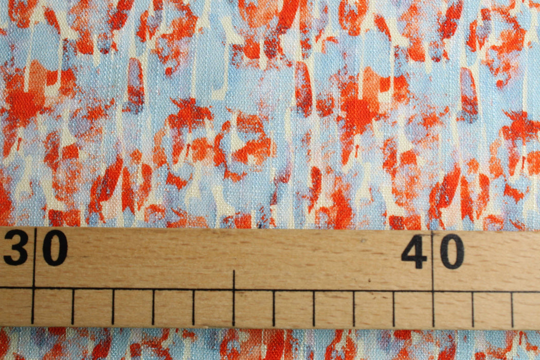 Linen Viscose Abstract Print Fabric – Soft & Fluid – 100 g/m²-Fabric-FabricSight