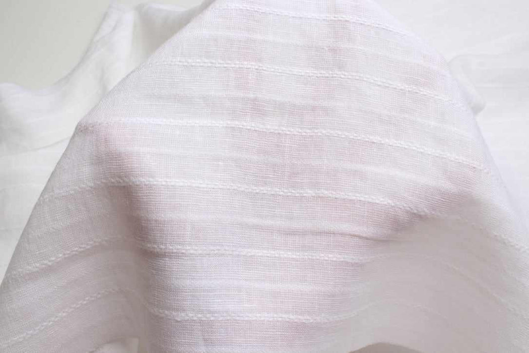 Linen Viscose Dobby with Textured Stripes – Lightweight Summer Fabric-Fabric-FabricSight