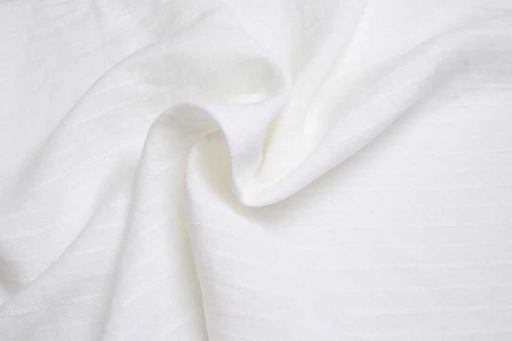 Linen Viscose Dobby with Textured Stripes – Lightweight Summer Fabric-Fabric-FabricSight