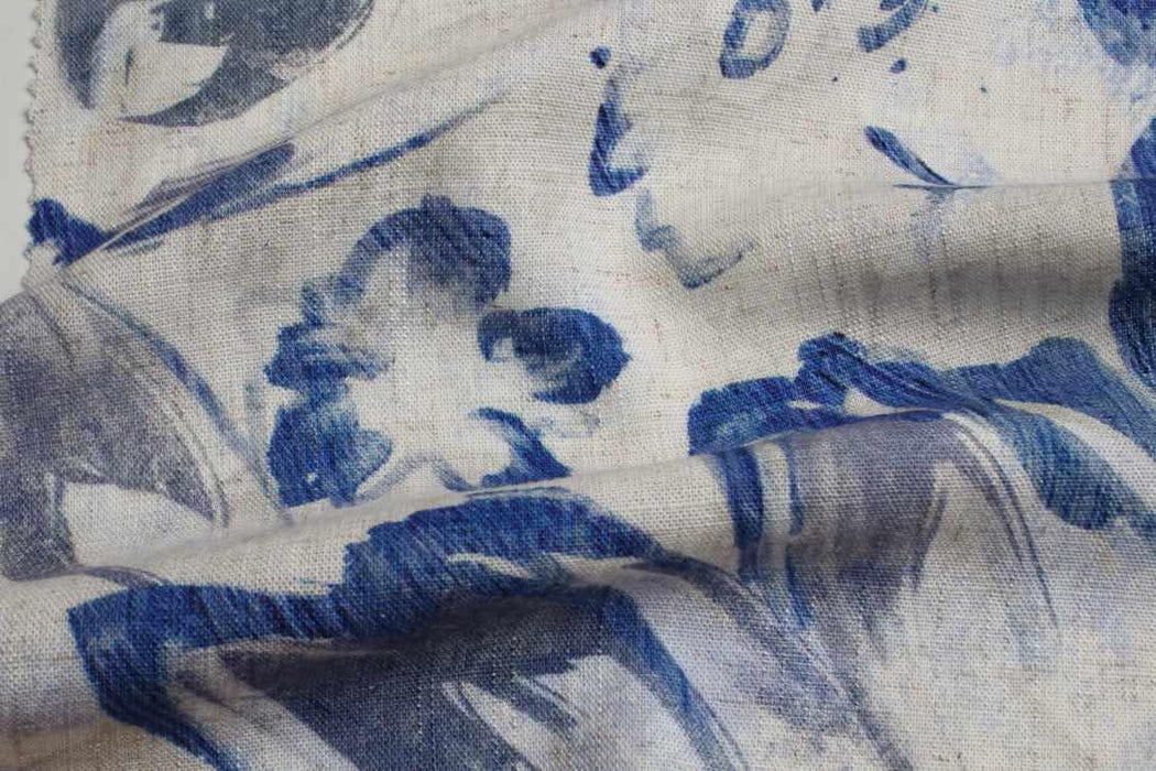Linen Viscose Floral Fabric – Soft & Fluid – 180 g/m²-Fabric-FabricSight