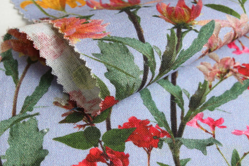 Linen Viscose Floral Print Fabric – Soft & Fluid – 195 g/m²-Fabric-FabricSight