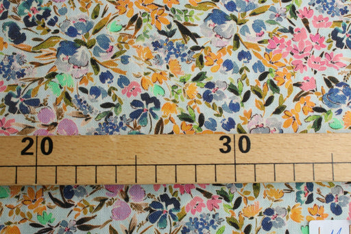 Linen Viscose Floral Print Fabric – Soft & Fluid – 195 g/m²-Fabric-FabricSight