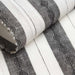 Linen Viscose Jacquard Stripe Fabric – Black & White – Rhombus Pattern-Fabric-FabricSight
