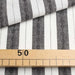 Linen Viscose Jacquard Stripe Fabric – Black & White – Rhombus Pattern-Fabric-FabricSight