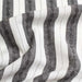 Linen Viscose Jacquard Stripe Fabric – Black & White – Rhombus Pattern-Fabric-FabricSight