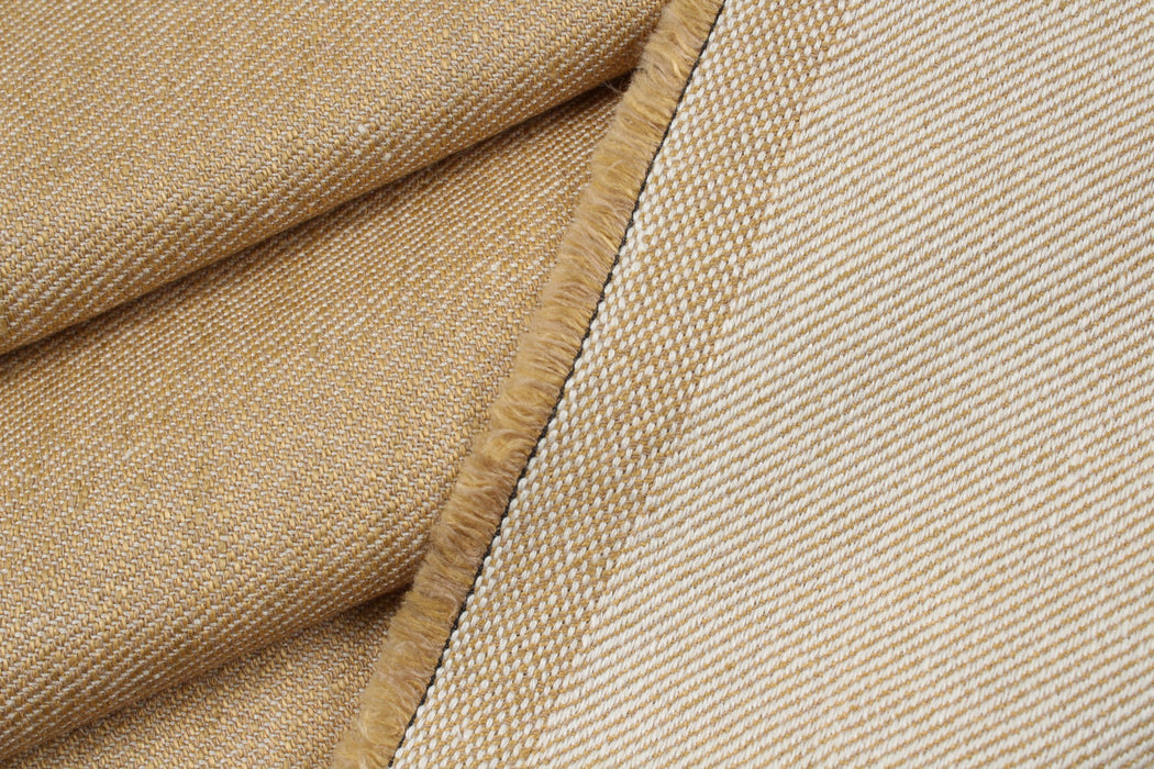 Linen and Ecovero Viscose Twill for Bottoms and Jackets - Camel-Fabric-FabricSight