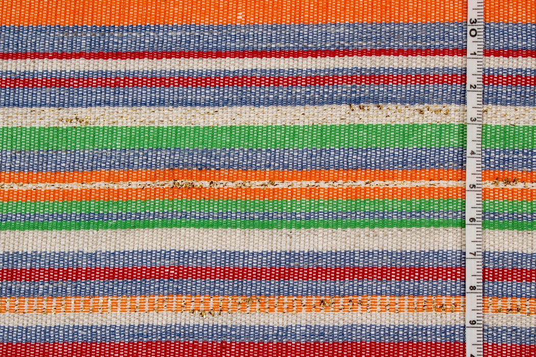 Lurex Jacquard - Multicolor Stripes-Fabric-FabricSight