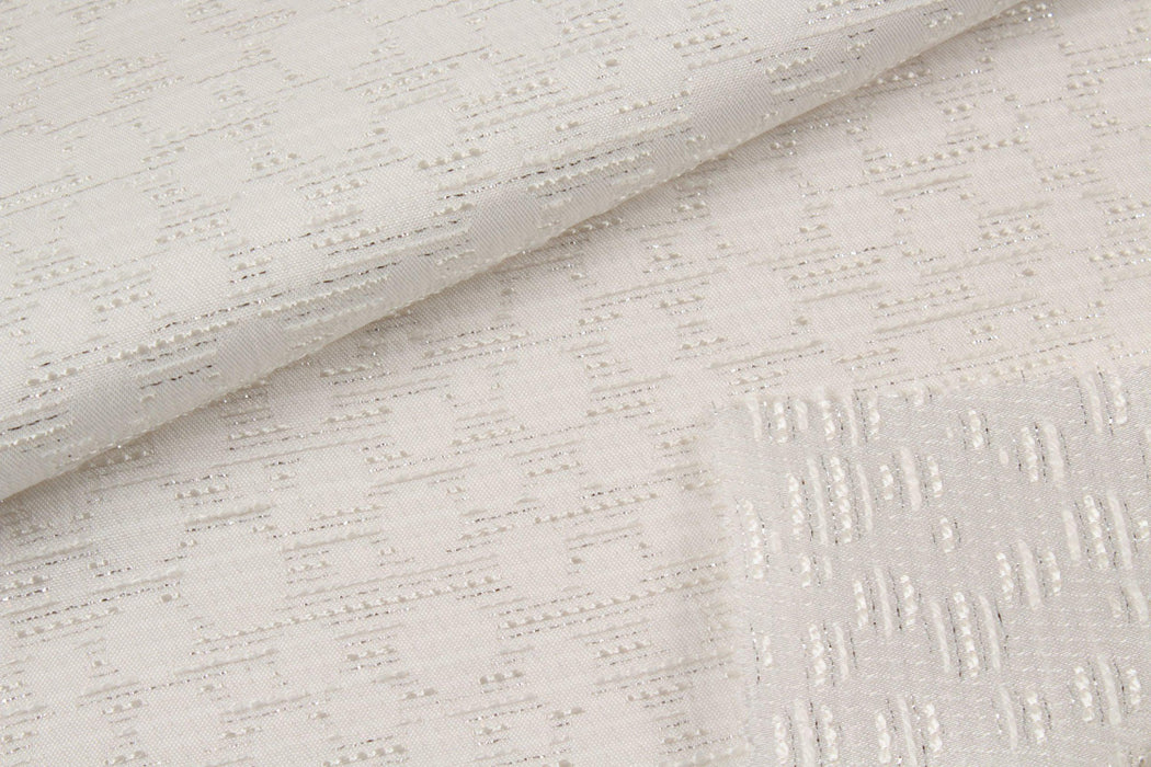 Lurex Stitches Circles Jacquard-Fabric-FabricSight