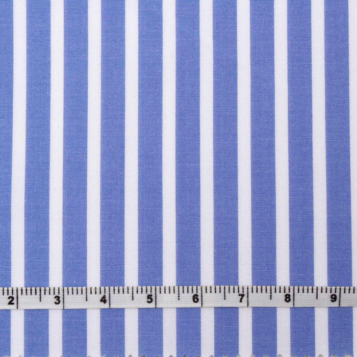 Luxury 100/2 BCI Cotton Pinstripes Poplin - 10 designs available - classic blue-Fabric-FabricSight
