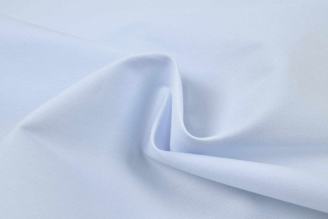 Luxury Poplin for Shirting - Organic Cotton Stretch - Light Blue (Remnant)-Remnant-FabricSight