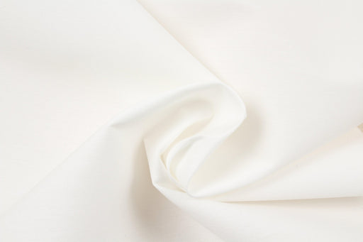 Luxury Poplin for Shirting - Organic Cotton Stretch - Off-White (Remnant)-Remnant-FabricSight