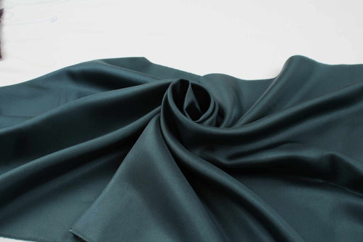 Luxury Silk Twill - Light-Weight - Green Blue Color-Fabric-FabricSight