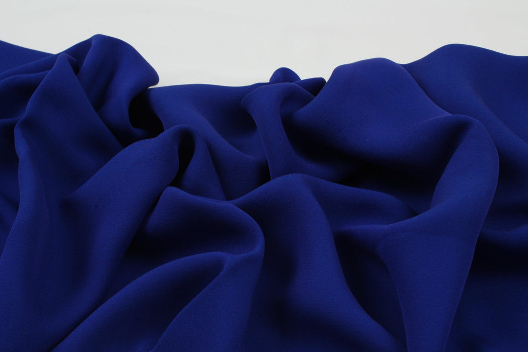 Luxury Silk Viscose Crepe - Electric Blue-Fabric-FabricSight