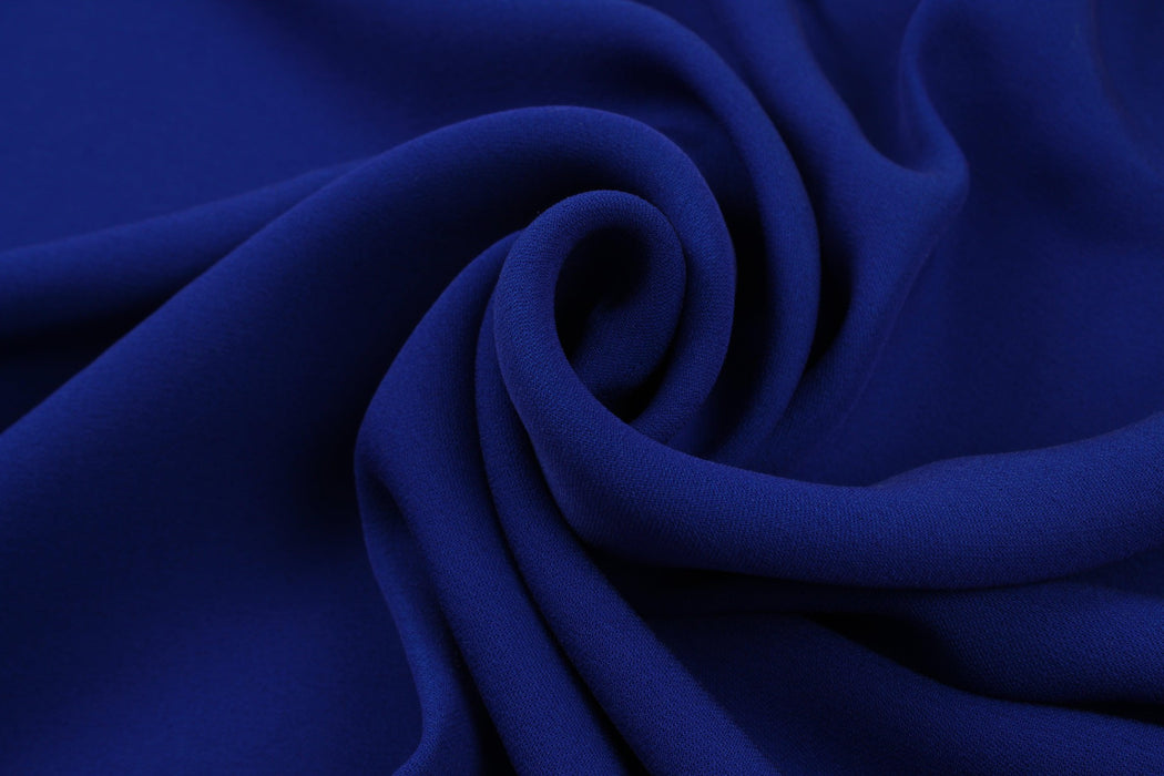Luxury Silk Viscose Crepe - Electric Blue-Fabric-FabricSight