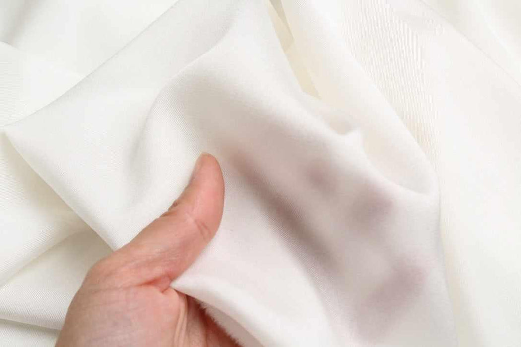 swatch-Luxury Stretch Silk Twill – Loro Piana Deadstock – Lightweight & Fluid-Fabric-FabricSight
