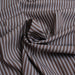 Matte Striped Stretch Cotton Poplin – Brown & White - Remnant-Remnant-FabricSight