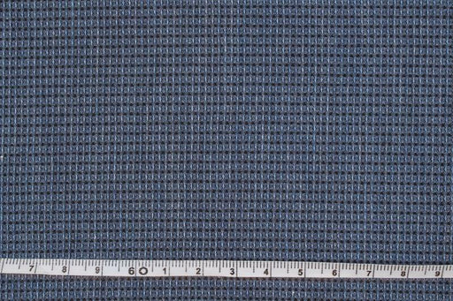 Micro Pattern Shirting Cotton Blend Indigo Imitation - Stretch-Fabric-FabricSight