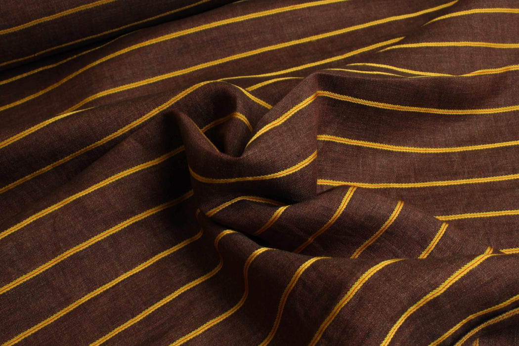 Mid-Weight Linen with Stripes-Fabric-FabricSight