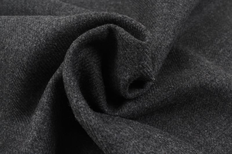Mid-weight Certified Recycled Wool - Dark Grey-Fabric-FabricSight