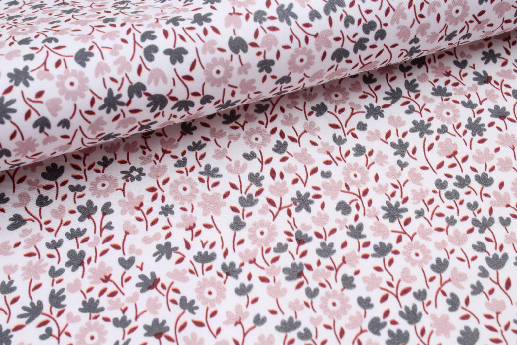 NE 100/2 Cotton Poplin for Luxury Shirting - Ditsy Floral Print-Fabric-FabricSight