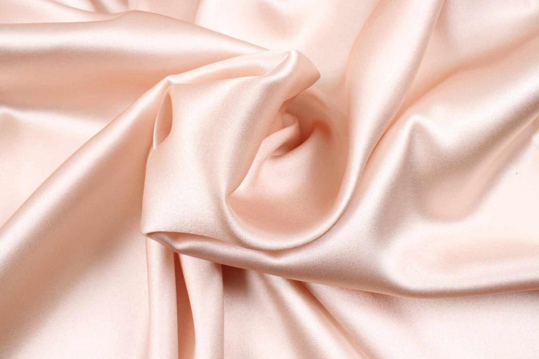 Natural Silk Satin with Elastane - 15 Colors Available-Fabric-FabricSight