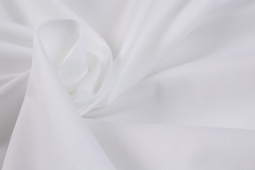 Non Iron Cotton Poplin 80/20 for Luxury Shirting - White (1Mt Remnant)-Remnant-FabricSight