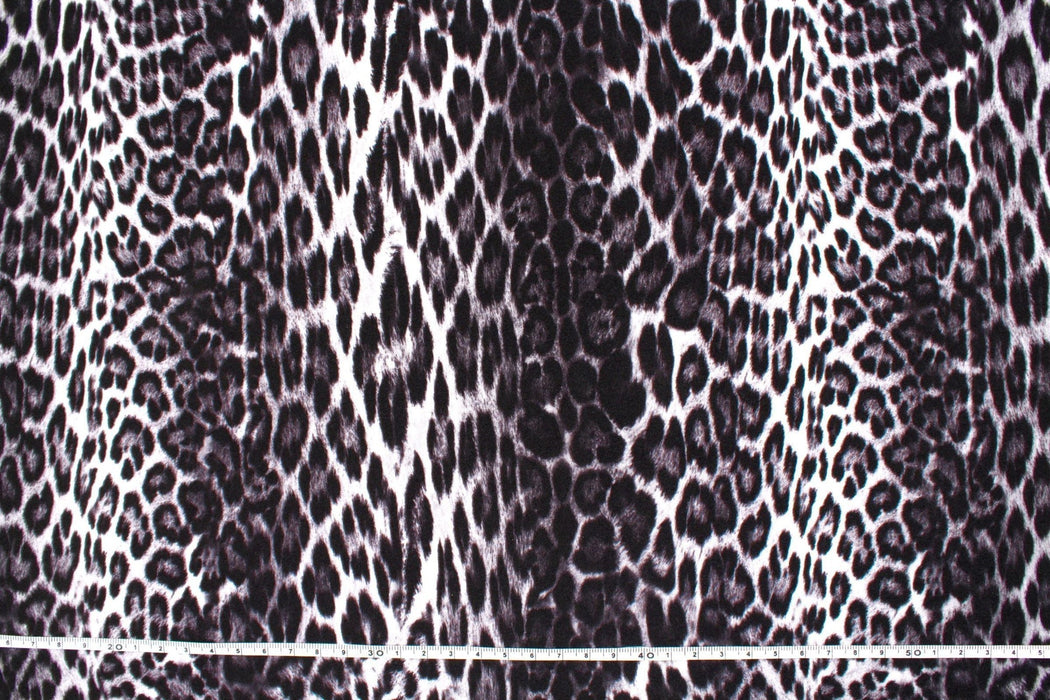 Nylon Spandex for Activewear - Leopard print - Shiny (Remnant)-Remnant-FabricSight