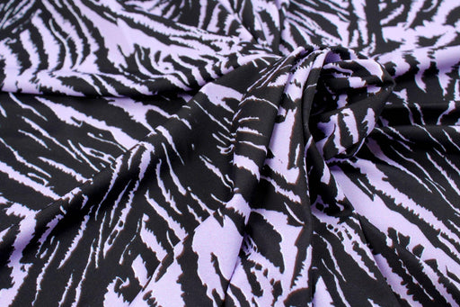 Nylon Spandex for Swimwear - Zebra print - Mat (Remnant)-Remnant-FabricSight