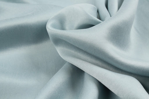 OFFER: 1.5 mts coupon of Cupro Viscose Twill, Vegan Certified - Sterling Blue-Remnant-FabricSight