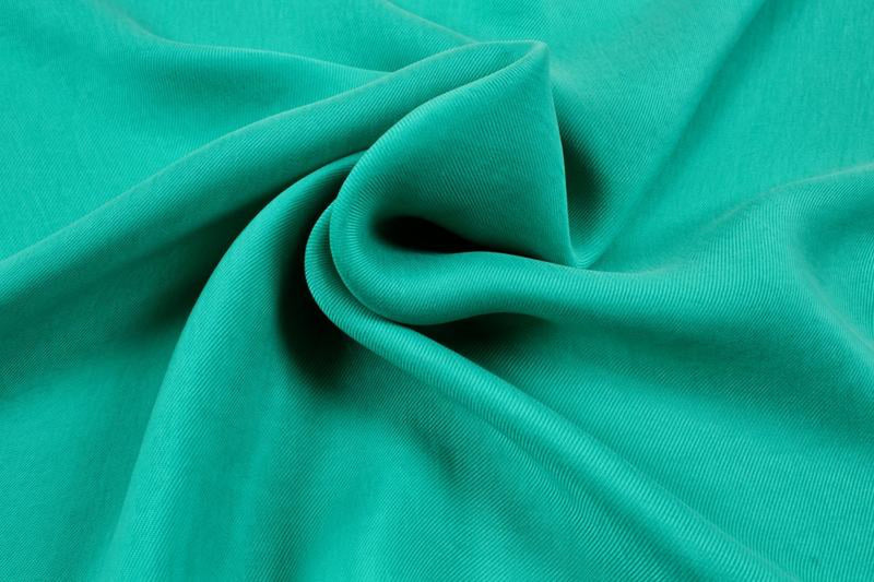 OFFER: Vegan Cupro Soft Twill, Vegan certified - Turquoise - 2 meters-Remnant-FabricSight