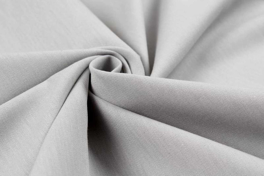 ORGANIC COTTON POPLIN - ANTI-BACTERIAL & HYDROPHOBIC FINISHING - Grey Melange-Fabric-FabricSight